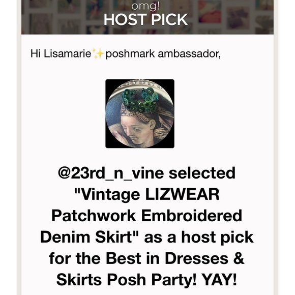 Vintage LIZWEAR Patchwork Embroidered Denim Skirt - Picture 2 of 13